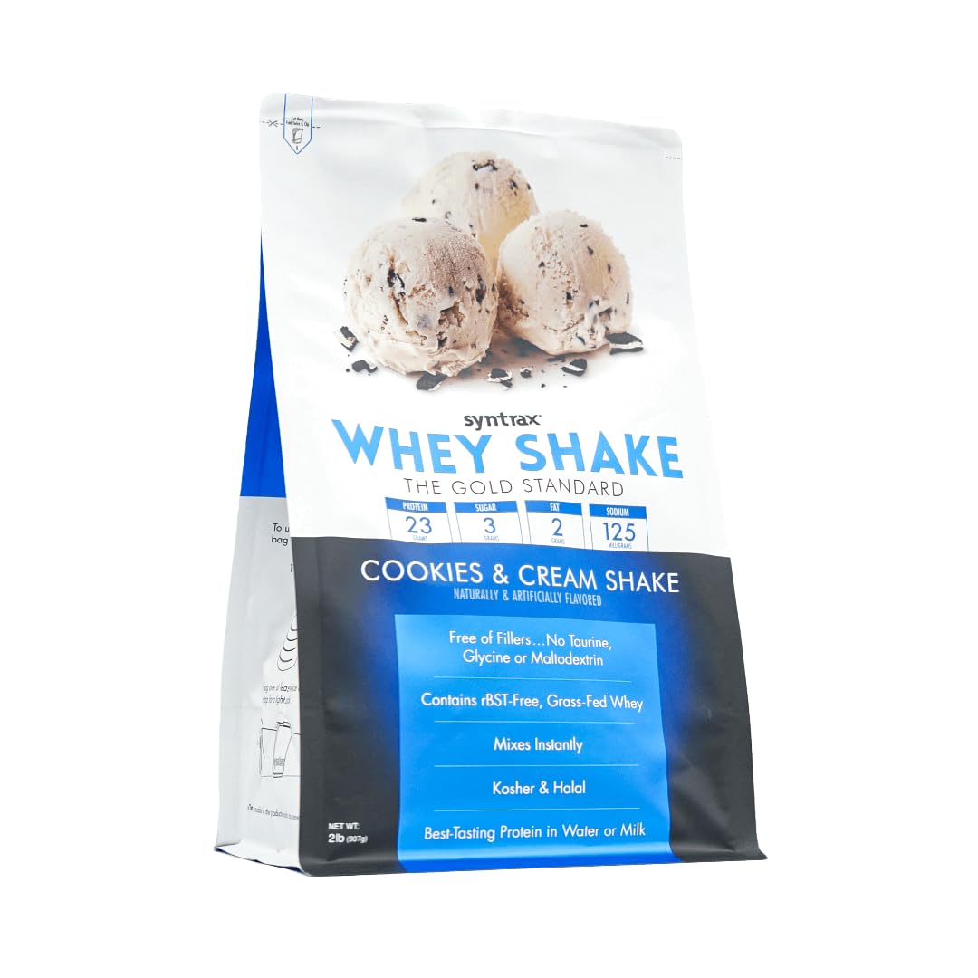 Whey Shake (900g) Syntrax Sabor:Cookies & Cream Shake | Amazon.com.br