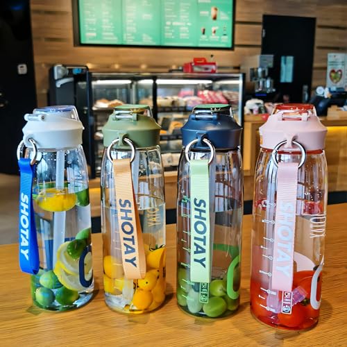 Image of THE VENTI SHOTAY COOL Unbreakable Water Bottle with Sipper BPA Free Tritian, Leak-Proof Water Bottle Ideal for Office, Sports, School, Gym (1000ML-White)