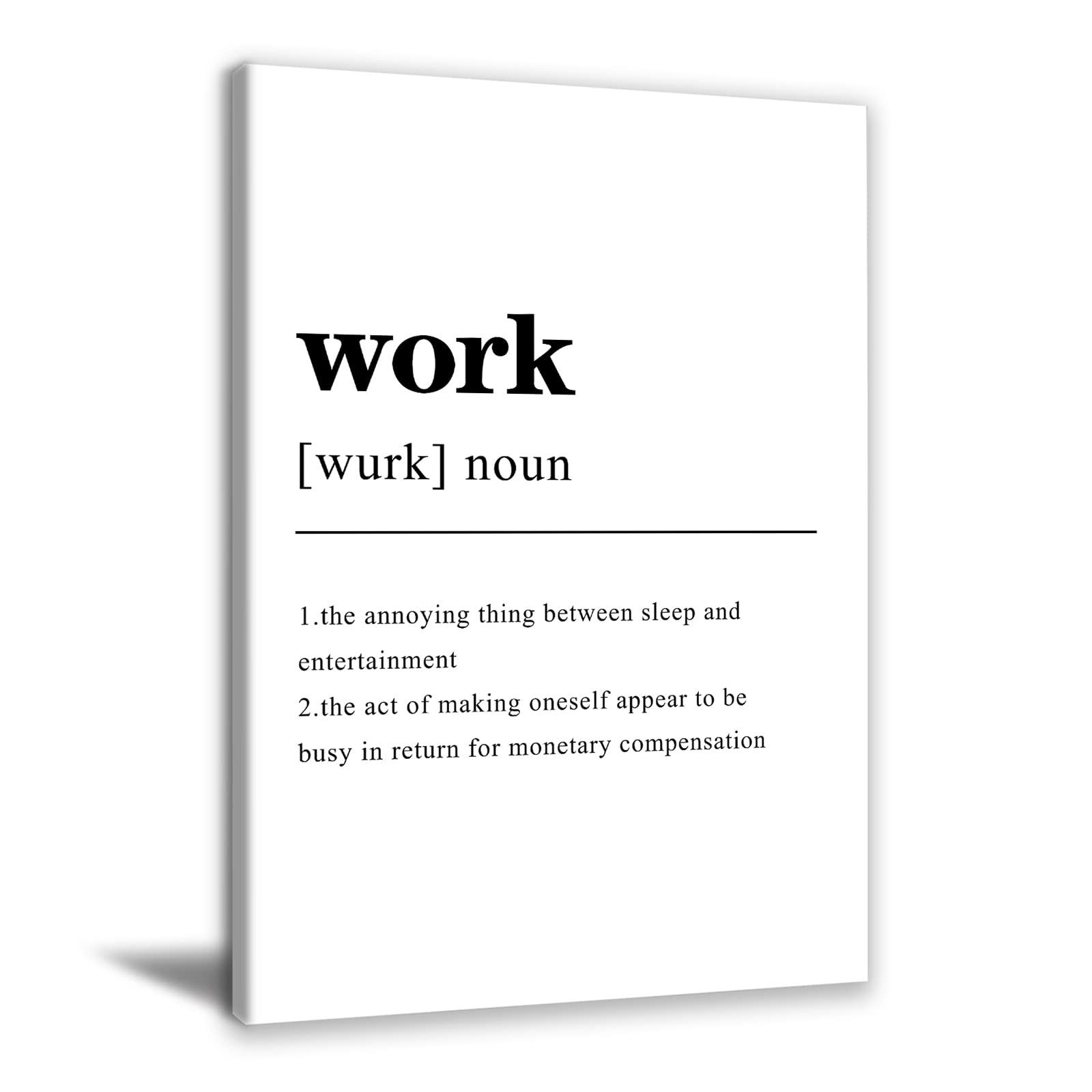 Buy Work Noun Office Decor Wall Art Inspirational Office Wall Art Print