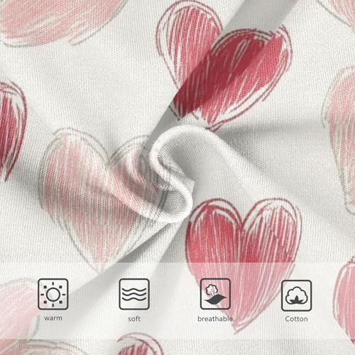 Girls' Briefs Breathable Toddler Underwear for Baby Girls Light Pink Heart3