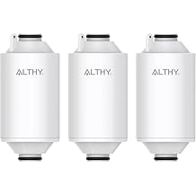 ALTHY Shower Filter Replacement For SF100 Vitamin C Revitalizing Shower Water Filter, Prevent Dry Itchy Skin, Hair Loss, Dandruff 3 packs