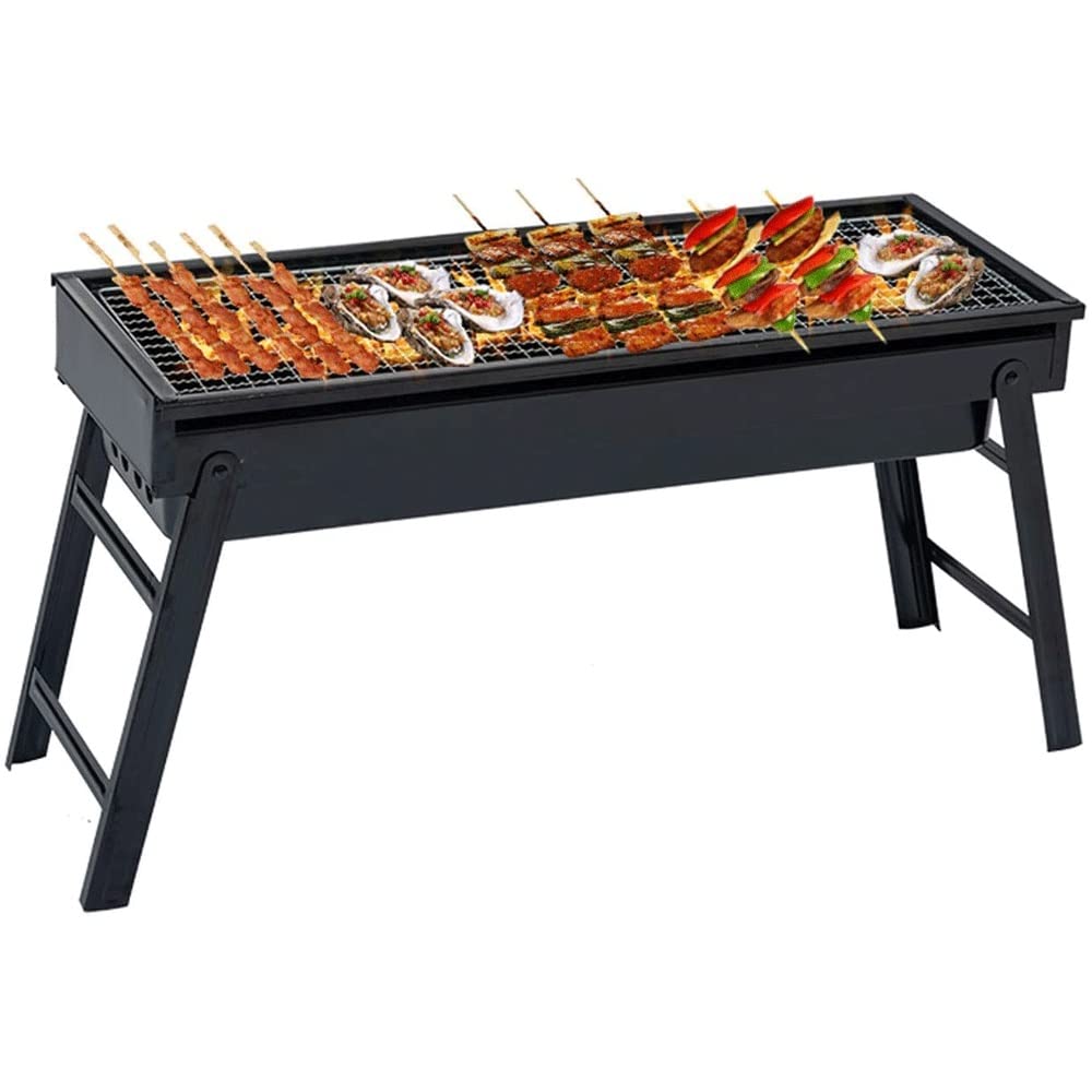 FHRKA Charcoal Grill Barbecue Portable BBQ - Stainless Steel Folding BBQ Tabletop Grill Grill for Portable Camping Cooking Small Grill