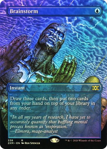 渦まく知識　ボーダーレス　3枚　英 Amazon.co.jp: mtg Foilボーダーレス《 渦まく知識/Brainstorm