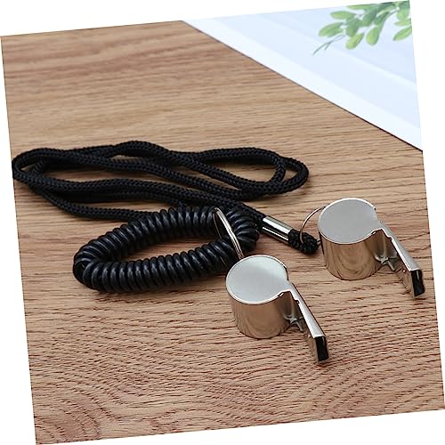 Silbatos para árbitro deportivos de acero inoxidable 4 unidades miniatura 4