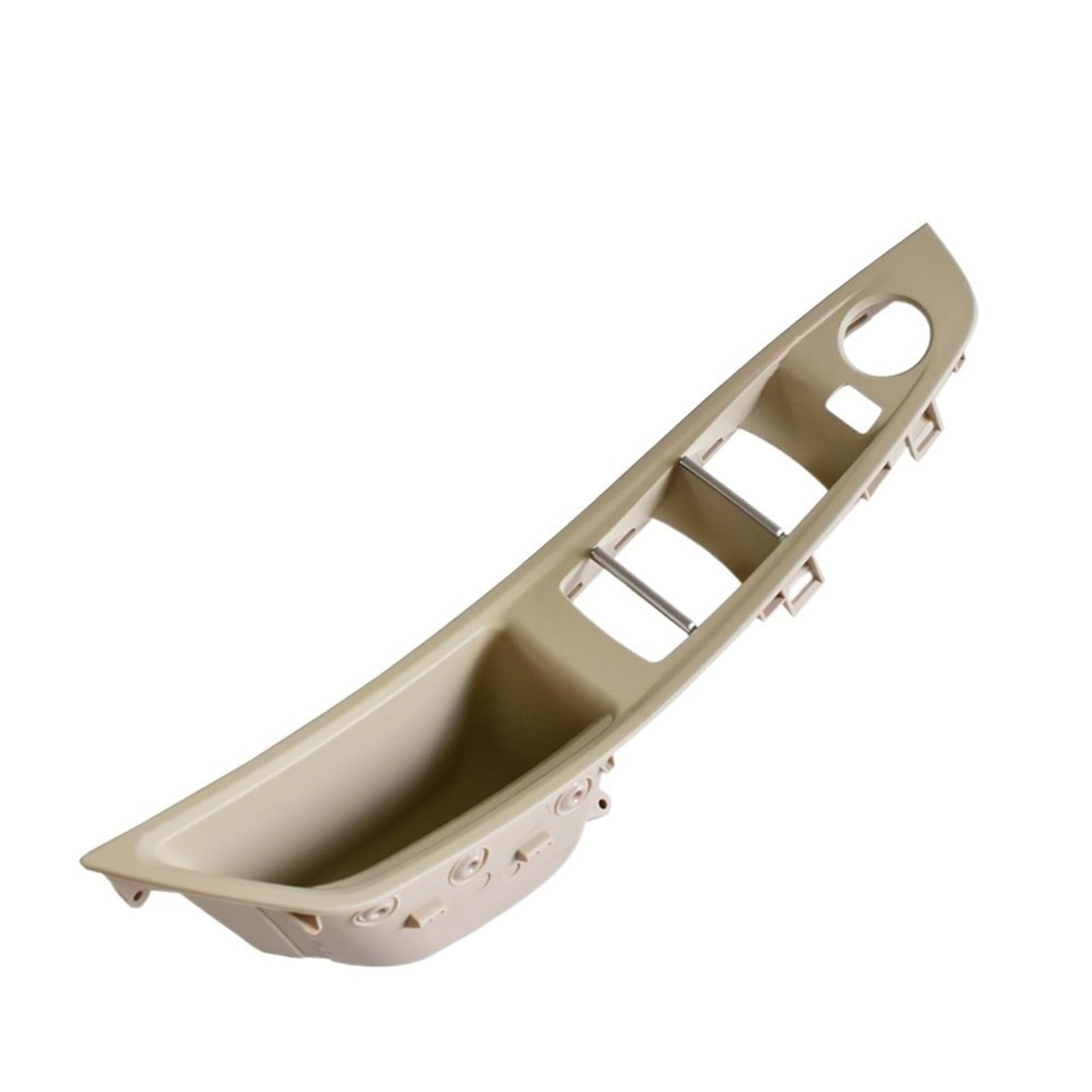 OEXRIGRU Car Interior Door Handles for BMW 5 Series F10 F11 Car LHD RHD Interior Inner Door Handle Panel Cover(Beige-White-LHD)