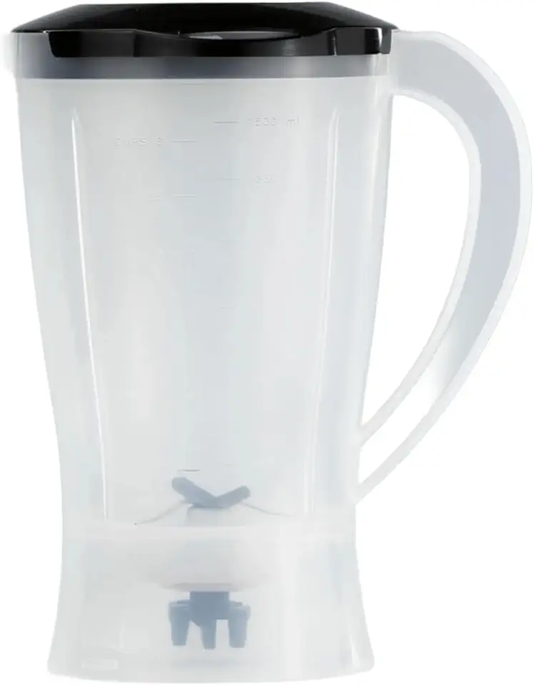 Copo de Liquidificador Compatível para Mondial Easy Power l 550 w (Tampa Preta) Translúcido