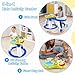 HONEY JOY Baby Activity Center, Discovery Activity Center and Table w/ 360° Walk-Around Seat, 3 Adjustable Heights, Music, Sounds & Developmental Toys, Activity Center for Babies 6-36 Months (Blue)