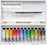 Sennelier Travel Set The Little Acuarela Correa elástica para pintura de campo Práctica bandeja de mezcla interior