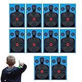 Zielscheiben - 10 Stück Reaktive Zielscheibe 45x30 cm - Haftende Schuss Papiere,für Outdoor-Übung im Garten, tägliches Training, Teamaktivitäten, Erholung, für Kinder und Erwachsene