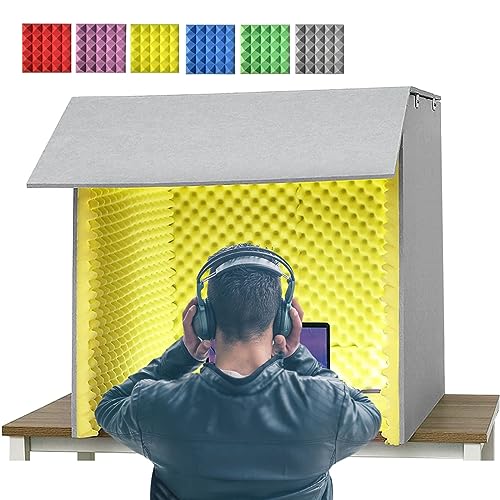 Cabine d'enregistrement vocale portable pour microphone et isolation de bureau