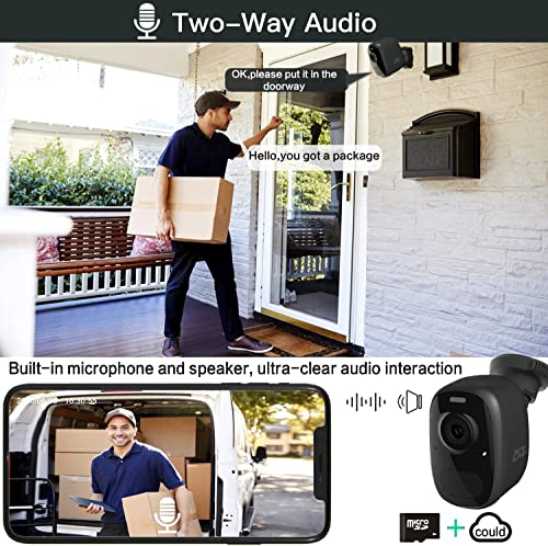 Dct 2K Security Camera Wireless Outdoor Indoor With Magnetic Mount, 1080P Hd Wifi Battery Powered Camera For Home Security, Color Night Vision Ai Motion Detection, Siren Alarm Spotlight, 2-Way Audio #TOP4