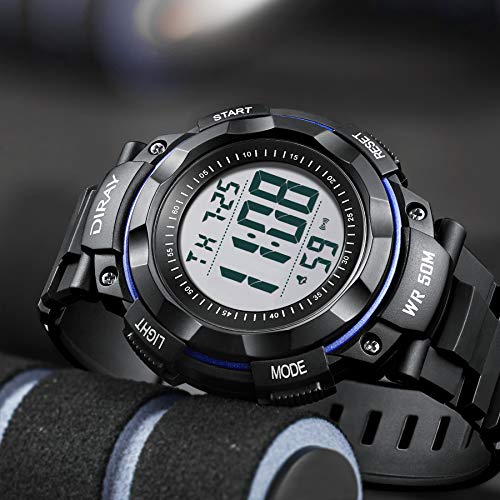 image for JEDIR Men's Digital Sports Wrist Watch for Men, Large Face LED Backlig