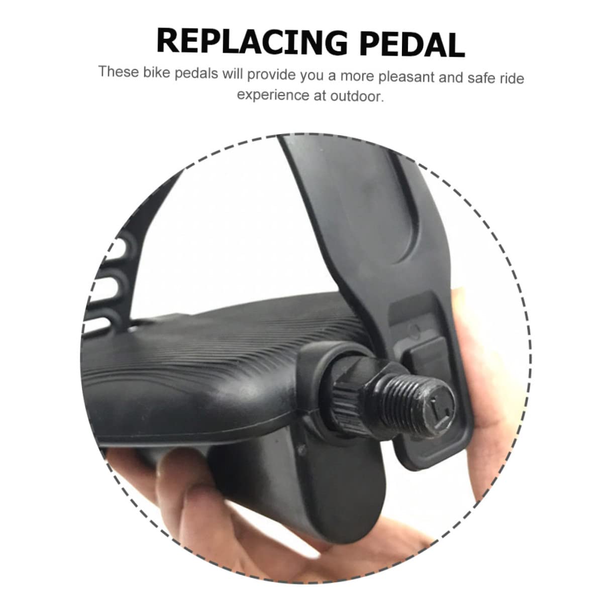 TOYANDONA Pédales de Vélo D'extérieur Réglables Sangles en Caoutchouc, Faciles à Assembler et Démonter, Accessoires de Réparation Robustes pour VTT et Vélo de Route