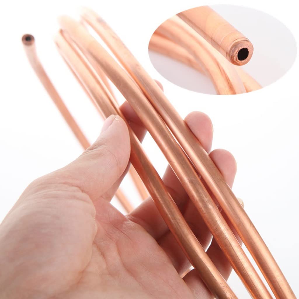 Rura okrągła miedziana, Cewka miedziana Rura mosiężna klimatyzacyjna DIY Pręt Proste rurki Wiele rozmiarów 1 metr(3x1mm)