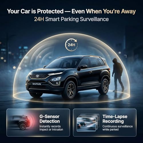 Image of Lenovo 3 Channel Dash Cam (T9-B3G) | Front 4K + Inside & Rear 1080P, Touchscreen DVR Playback, WiFi GPS, Night Vision, Parking Monitor, G-Sensor, Loop Recording