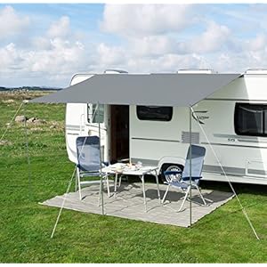 Auvent gris de 240 cm pour caravanes, autocaravanes, camping-cars