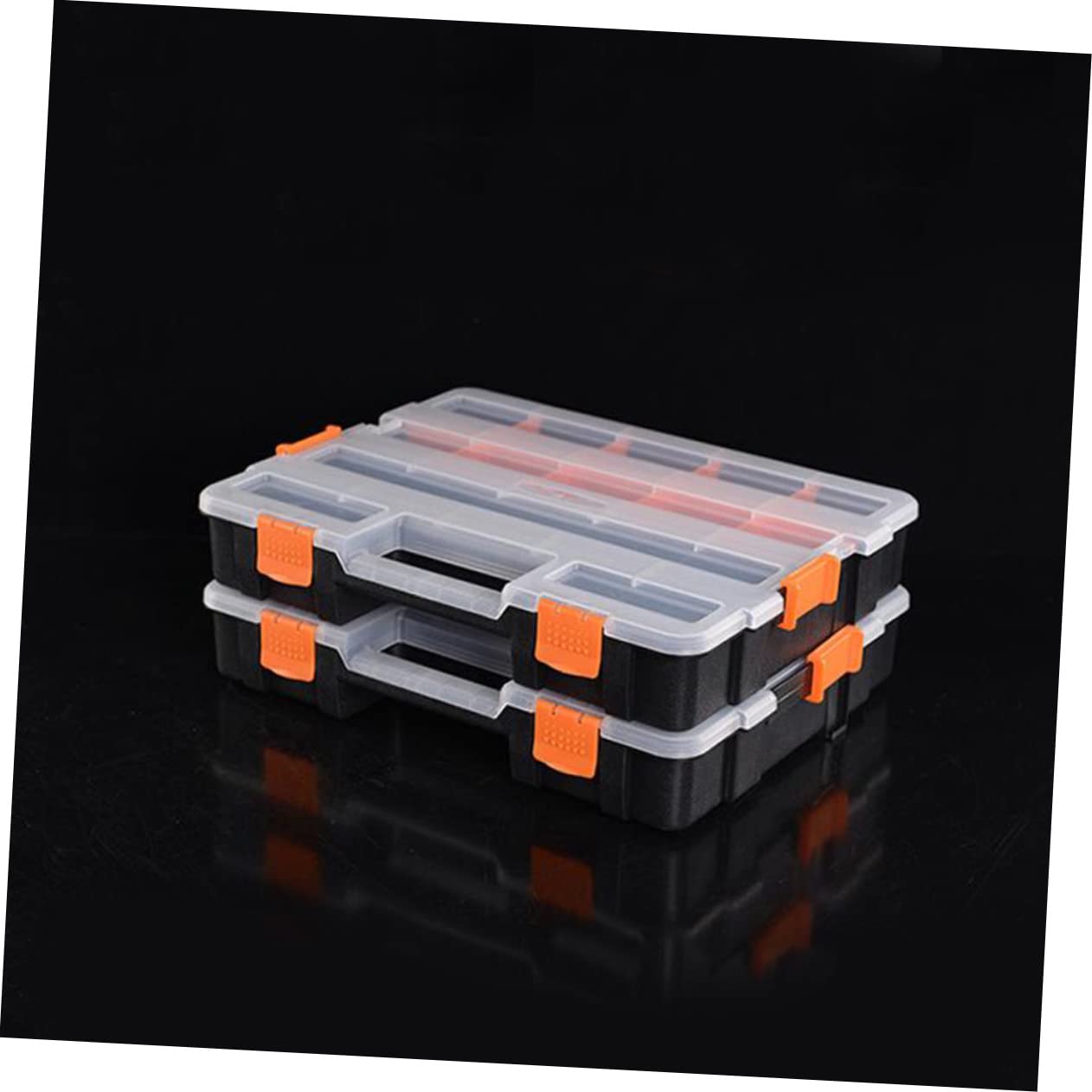 jojofuny Organizador Portátil Tapa de Plástico PP Divisores Removibles Caja de Almacenamiento de Tornillos y Asa Ergonómica para Componentes Electrónicos