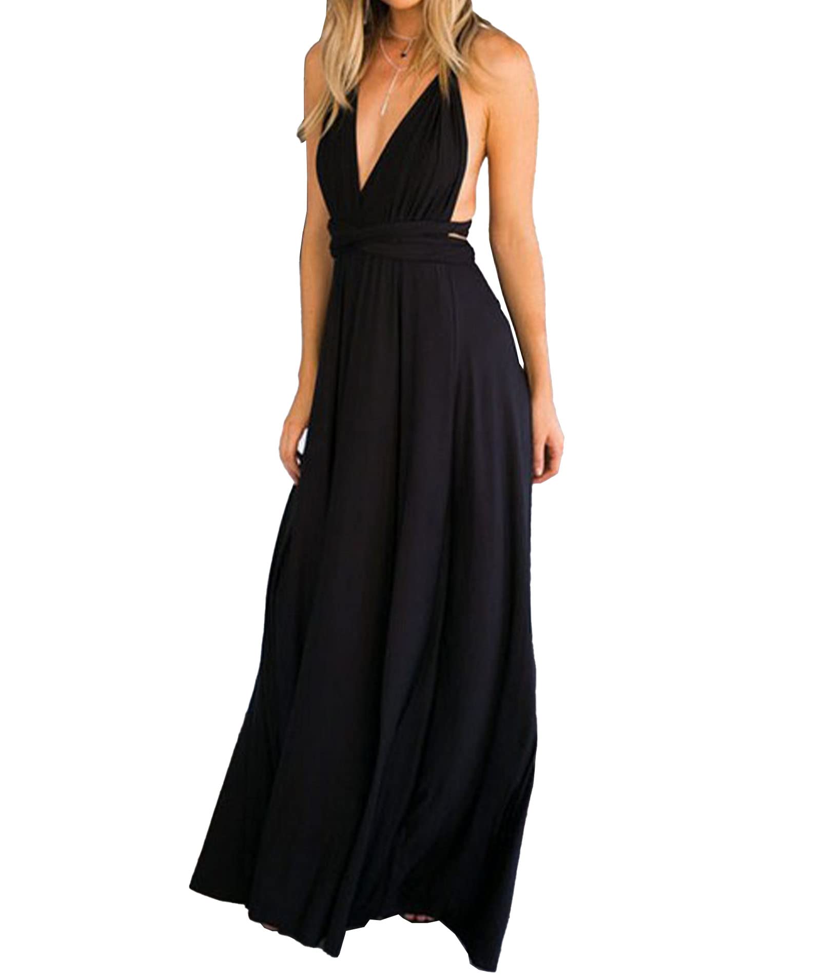 xxxiticat - Abito da sera lungo da donna, elegante abito da damigella d'onore, abito da cocktail, per le feste