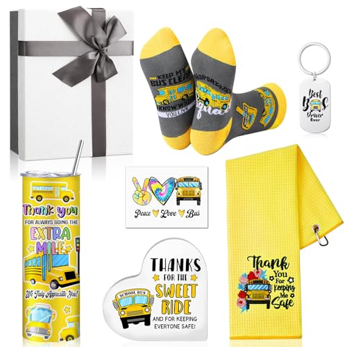 7 Pcs Bus Driver Appreciation Gifts for Men Women 16 oz...