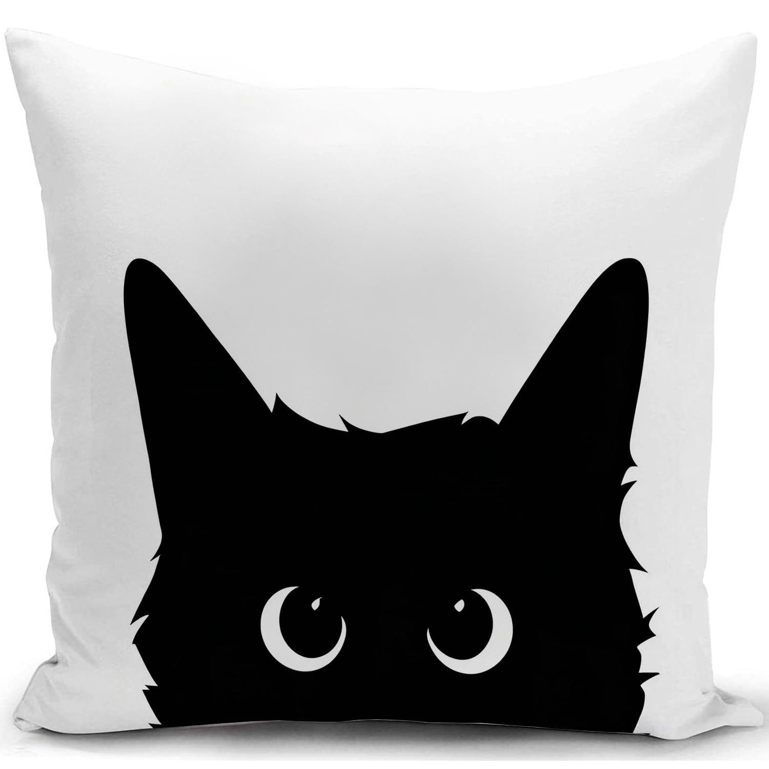 KUNQIAN Cat Cushion Cover for Cat Lovers Gifts for Women Pillow Decor for Home Living Room Couch Bed Sofa 18"x18"(45x45cm)