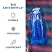 Vapur Flexible, Collapsible Wide Mouth Anti-Bottle with Detachable Carabiner, 34 Ounce, Admiral Blue, Pack of 1