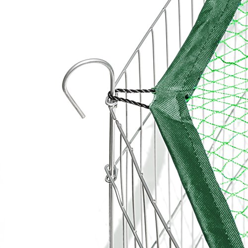 TecTake Freilaufgehege mit Schutznetz für Nager und Kleintiere | aus 8 Gitterelementen Ø 204 cm | grün – Bild 3