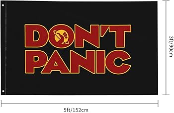 Amazon.com : Don'T Panic Slogan 3x5 Flag - Vivid Color And Fade