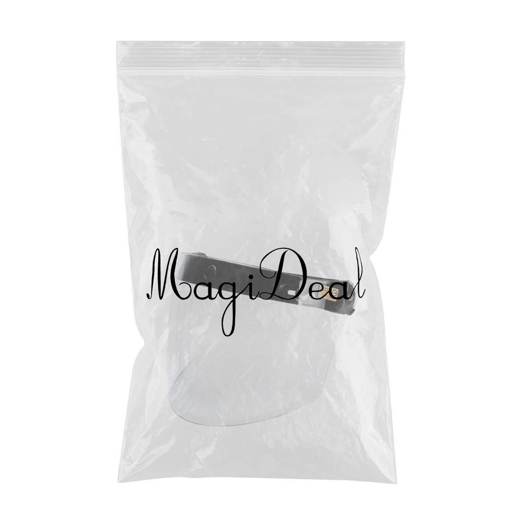 MagiDeal 3 Boutons Pression Visage Ouvert Pare-Vent Moto Casque Visière Lentille de Remplacement Universel - Clair