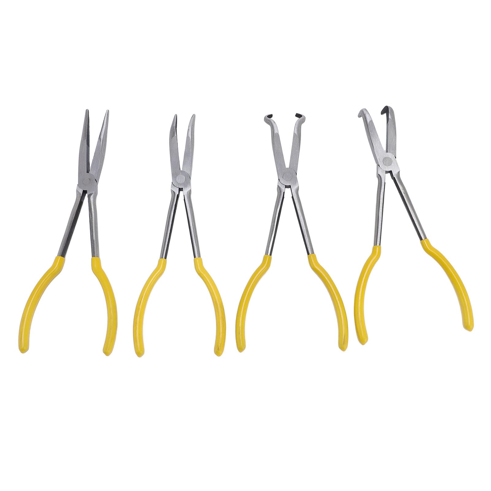 Set di pinze lunghe in acciaio al carbonio, 28 cm, ergonomiche, con becchi piegati a 25°, per gli appassionati di automobili