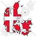 DÄNEMARK Dänische Karte Flagge DANE 120mm Auto & Motorrad Aufkleber, Vinyl Sticker