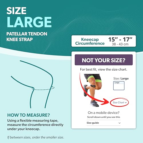 Image of BraceAbility Patellar Tendon Support Strap - Knee Stabilizer Brace with Adjustable Band for Patella Tendonitis, Osgood Schlatter, Soccer, Basketball, Running, Jumper's Knee, Tennis, Volleyball (L)