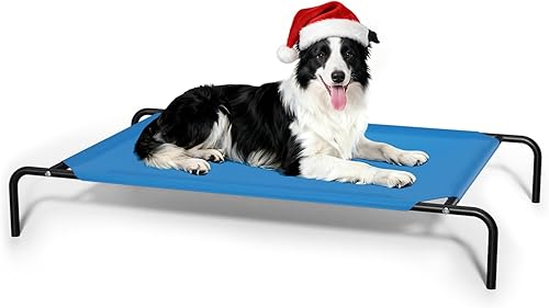 Cama elevada para perros impermeable para exteriores, cuna refrescante para perros, cama elevada para perros grandes con malla transpirable lavable,