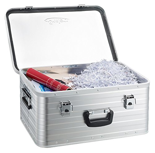 Enders Alubox 47 L mit Schloss Set - Aluminium Box 1 mm Wandstärke, spritzwasserdicht, stapelbar - Alukiste, Metallkiste, Metallbox mit Deckel - verwendbar als Transportbox, Werkzeugkiste, Lagerbox
