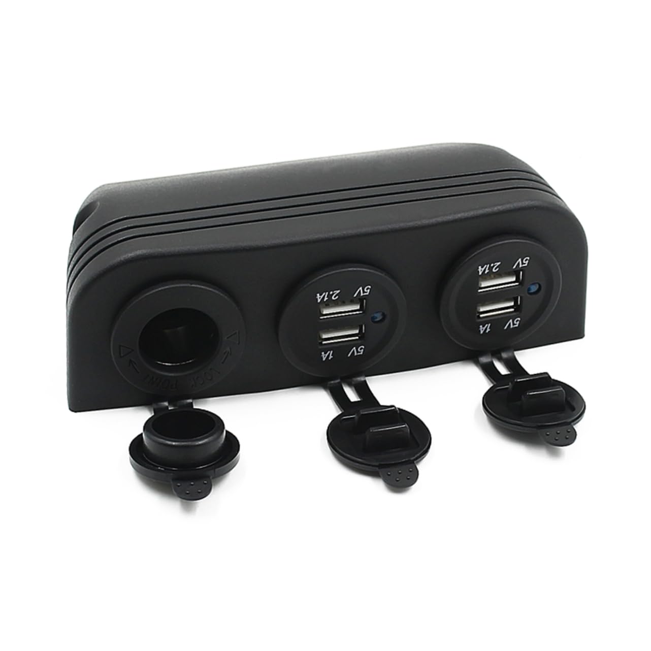 Veemoon 24v Adaptador USB para Mechero De Coche con Puertos USB Conector De Resistente Al Agua y Fabricado con Material Ignífugo para Smartphones y Tabletas