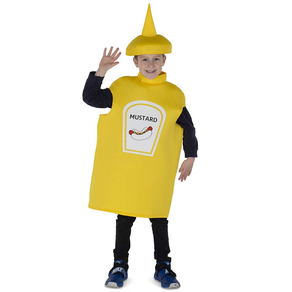 Dress Up America Yellow Mustard Bottle Costume for Kids - Includes: Tunic and hat