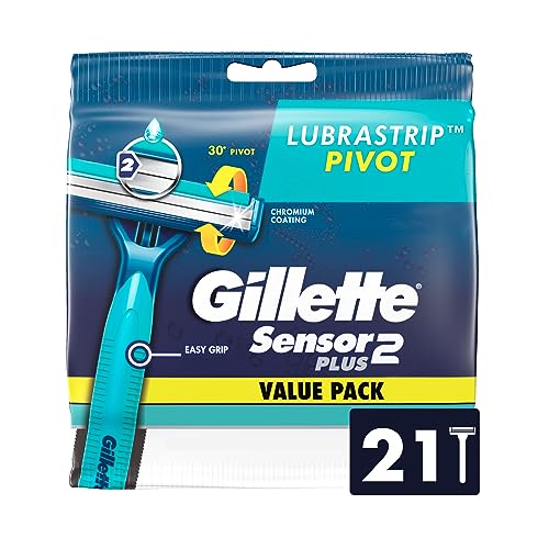 Sensor2 Plus Pivot Men’s Disposable Razor, 21 Razors