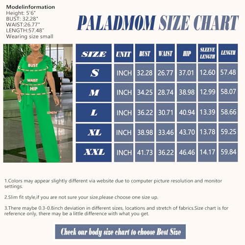 Image of PaladMom Womens Elegant Plus Size Jumpsuits Sexy Back zipper Short Sleeve Mid Waist Wide Leg Straight Rompers