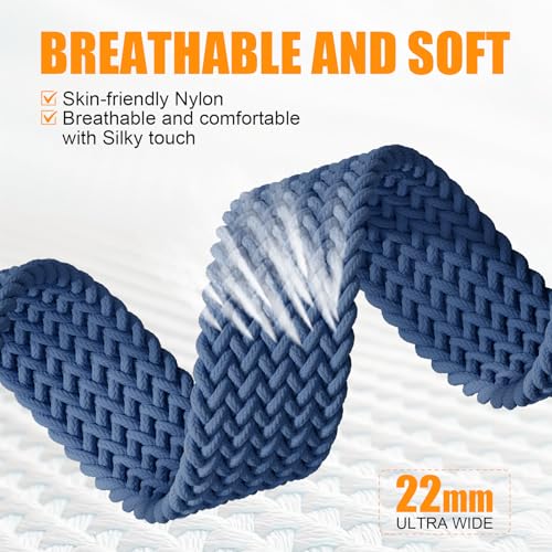 Image of BXUXOHS Magnetic Nylon Bands for Samsung Galaxy Watch 8 Band /Galaxy Watch 8 Classic,Braided Elastic Fabric No Gap Sport Strap for Galaxy Watch 8 /8 Classic 40mm 44mm 46mm men /women