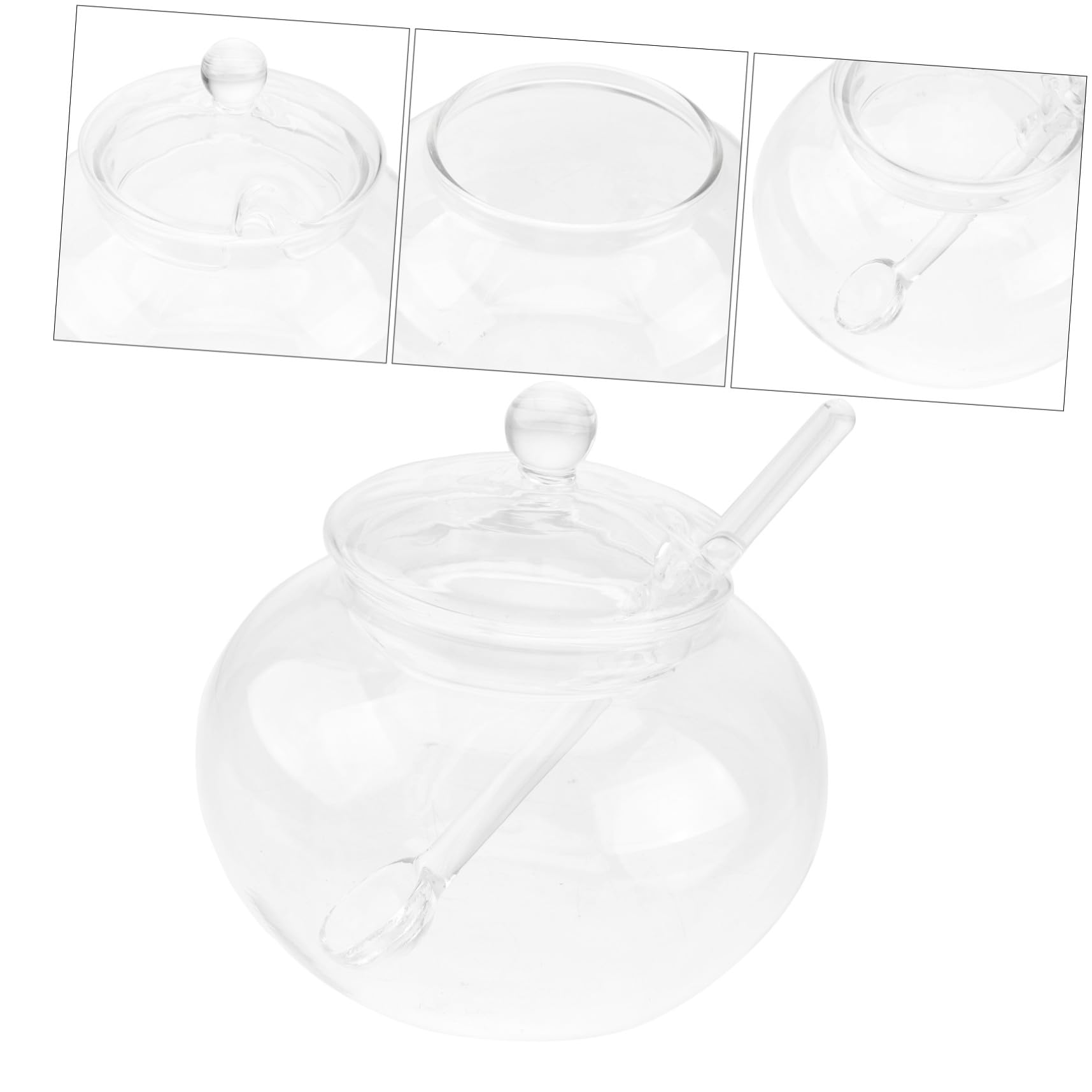 Gatuida Barattolo in Vetro con Coperchio e Cucchiaio, 2 Set