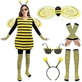 Einzigartiges Design: Unser Cosplay-Kostüm ist nach dem Tier Biene/Marienkäfer entworfen, mit detailliertem Design und klassischer Farbe, die sehr geeignet für Erwachsene ist. Unser komplettes Set macht Sie zur niedlichsten und lustigsten kleinen Biene/zum Marienkäfer!