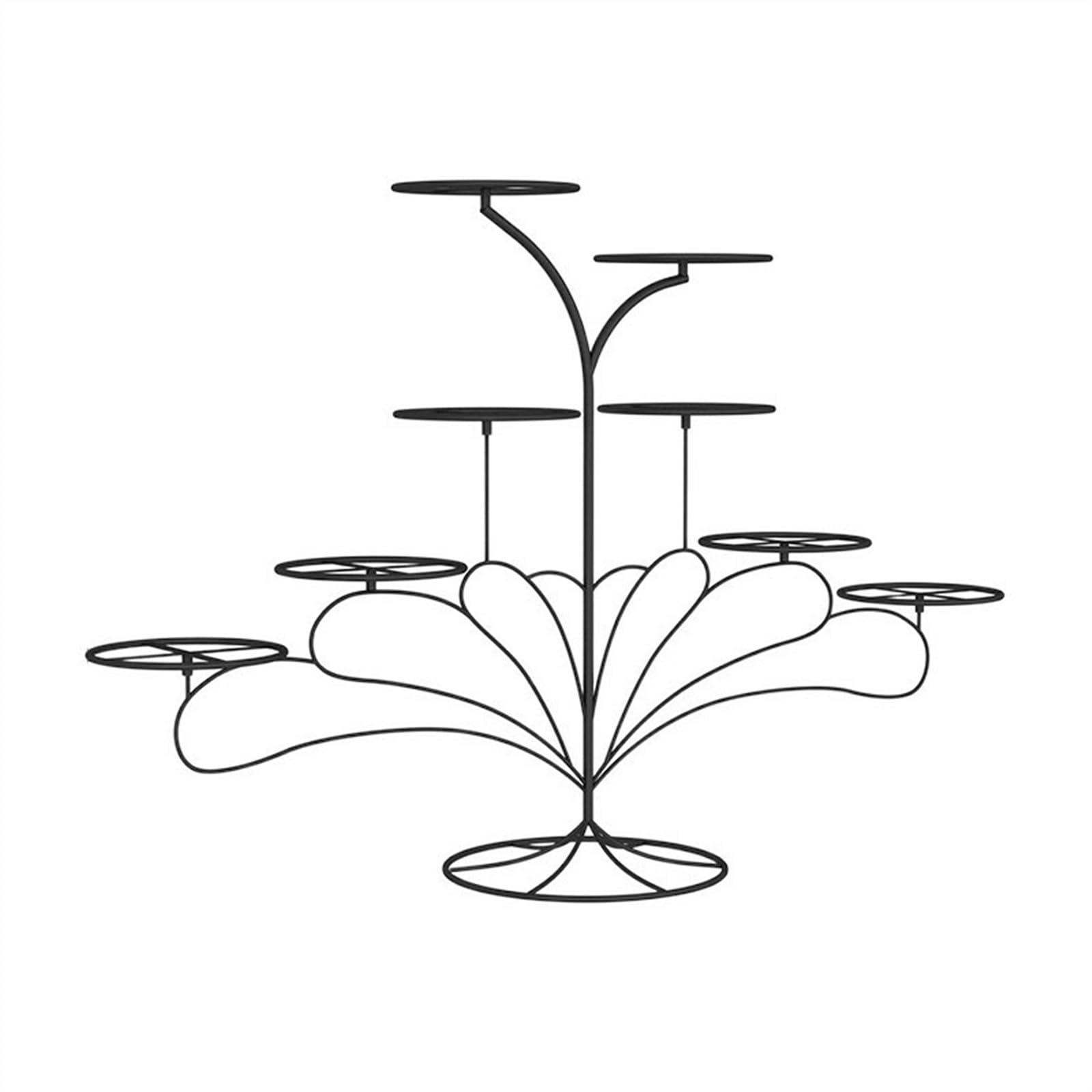 Bx9rE7tK3g Cake Stand European Style Eight Layer Cake Rack, Wedding Party Decoration, Multi-layer Dessert Display Cake Display Stand(Black)