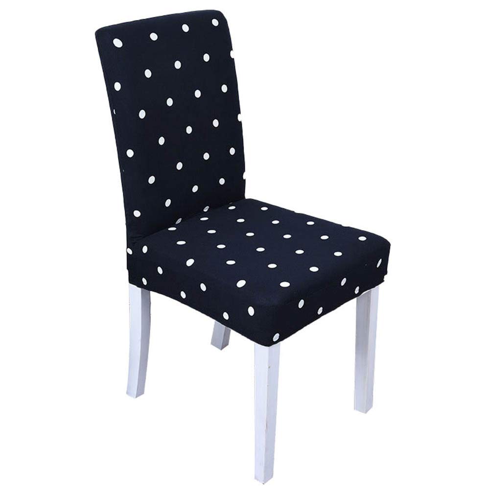 Cratone Elastic Chair Cover Spandex Fabric Seat Cover Stretch Dining Room Chair Removable Washable Chair Protector Slipcovers Home Ceremony Banquet Wedding Ornaments Size 42-58cm (Dot)