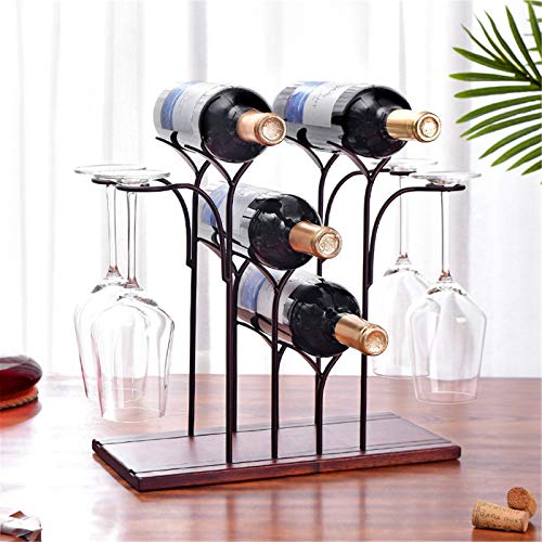 Soporte para botellas de vino multifuncional de madera miniatura 7