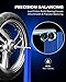Orion Motor Tech Motorcycle Bike Wheel Balancer, Tire Balancer Stand with Adjustable Centering Cones, Heavy Duty Motorcycle Wheel Balancing Stand, Portable Bicycle Wheel Balancer for up to 12