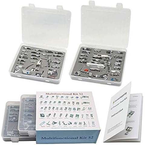 Stormshopping 52pcs Sewing Machine Presser Feet Set - Metal, Low Shank for Singer, Brother, Babylock, Janome and Kenmore Cover