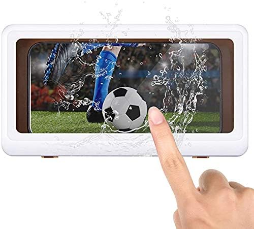 GVMIT Waterproof Wall mount Shower Phone Holder Touch Screen Anti-fog Adhesive Phone Case for Bathroom Kitchen and Shower