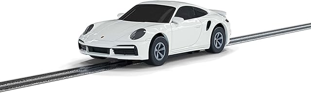 Micro Scalextric P or sche 911 Turbo Car - White. Micro