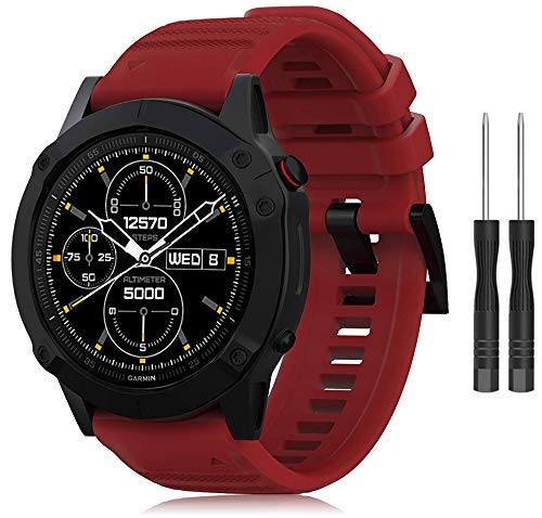 Junboer Compatible with Fenix 6 Band, 22mm Width Quick Fit Band Sport Wristband Replacement Strap for Fenix 5/Fenix 5 Plus/Fenix 6/Fenix 6 Pro/Forerunner 935/Forerunner 945/Approach S60/Quatix 5 Watch