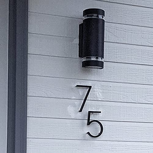 Jjgoo Floating House Numbers, Large 5.6Inch Stainless Steel Black Address Numbers, Modern Metal Anti-Rust House Numbers Decorative Address Signs Decor For Garden Door Mailbox, 911 Visibility Signage（7） #TOP2