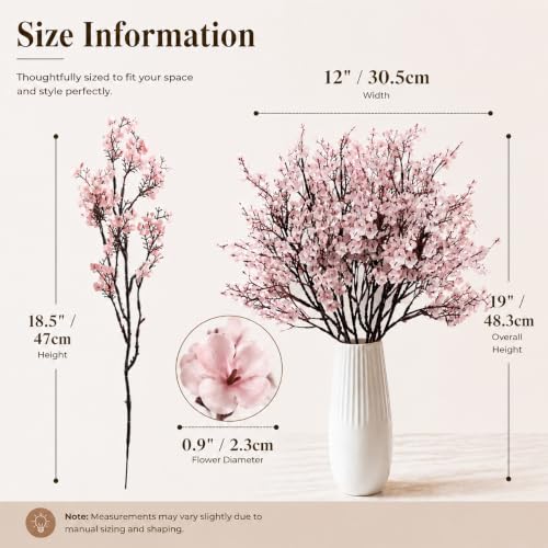 Image of Mandy's 6 Bundles Artificial Light Pink Baby's Breath Flowers